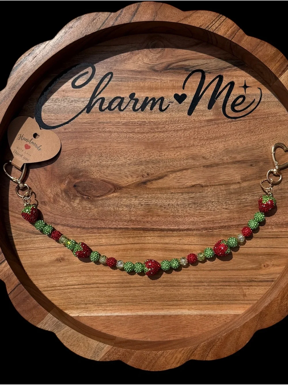 Red & Green purse chain (gold)